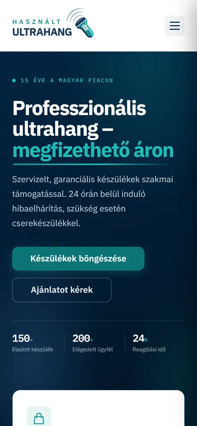 A Hasznalt-Ultrahang.hu mobilon